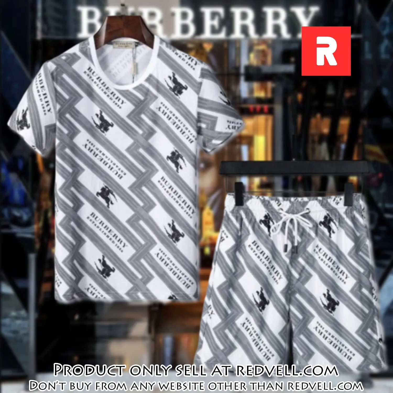 Burberry combo unisex tshirt & short limited luxury outfit cts1037 rv4816861